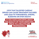 #Fakemeds will break your ? This #WorldHeartDay be aware of falsified cardiac medicines. Take care of your heart and speak up against falsified medicines! Discover: bit.ly/FTFforWHD