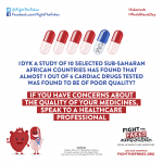 A study looking at #cardiac drugs in 10 sub-Saharan #African ? countries found heart-breaking ? data about #fakemeds. Explore on #WorldHeartDay: bit.ly/FTFforWHD